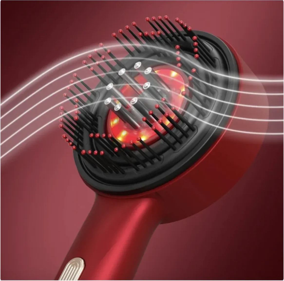 Electric Scalp Massage Comb – Red Light Therapy, Anti-Slip, Multi-Functional Hair Care Tool